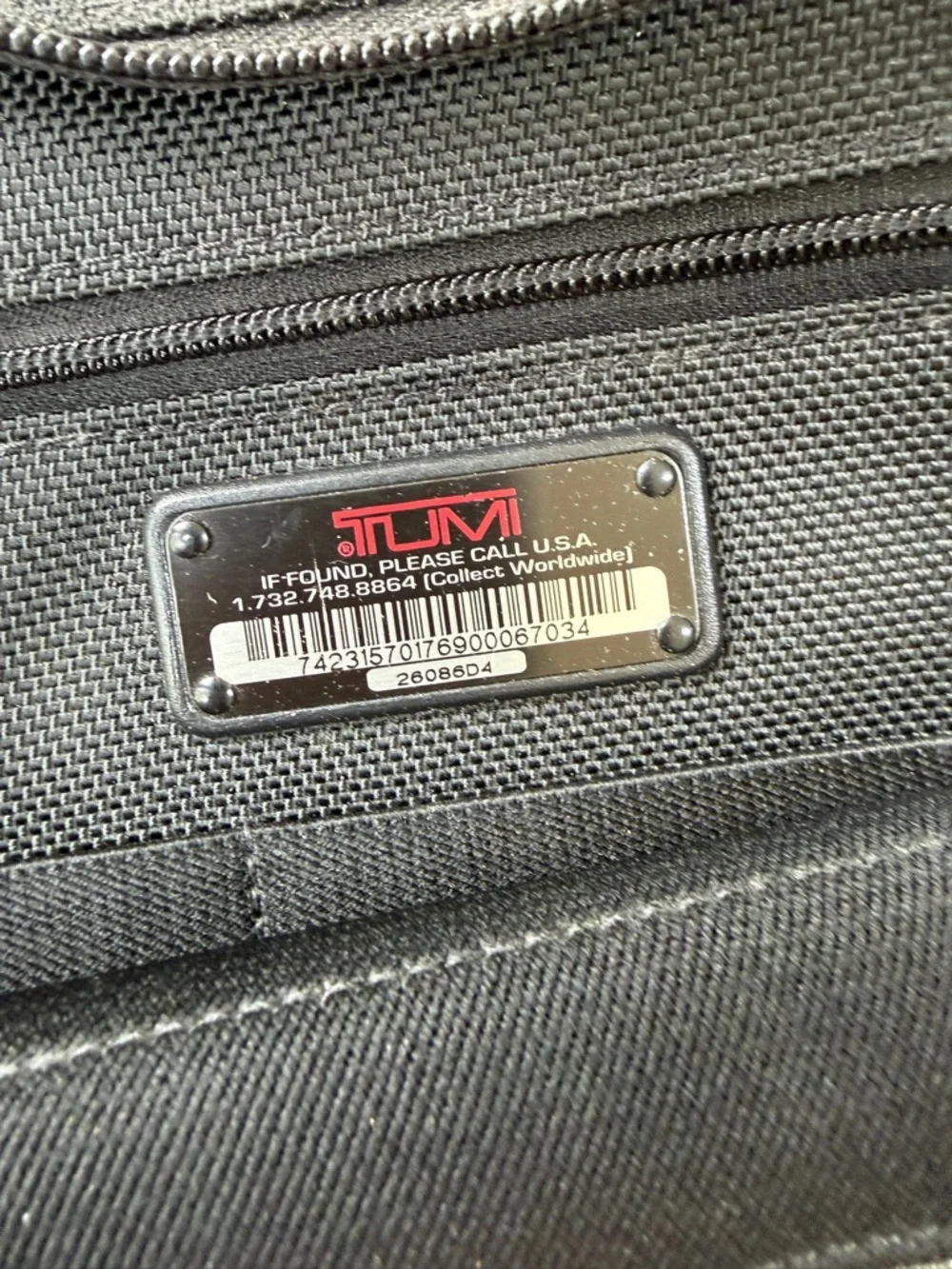 Tumi Black Rugged Nylon Men’s Backpack